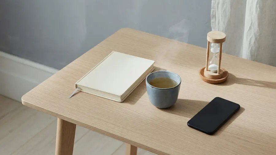 Calm desk still life for responsible play